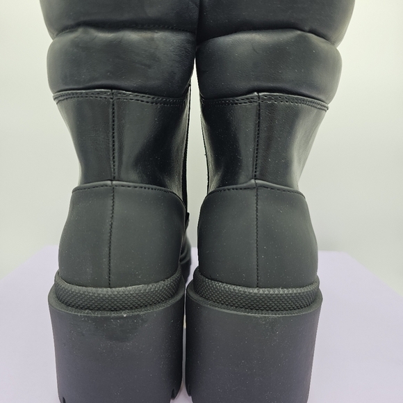 Madden Girl Black Zipper Platform Ankle Boots Size 10 Medium - Picture 8 of 12